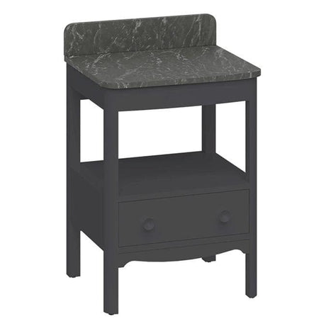 Burlington Floor Standing Vanity Unit Ashbee Grey / Marquina Burlington Guild Floor Standing 620mm Vanity Unit with Worktop