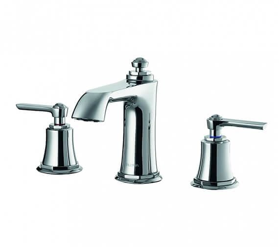 Flova 3 Tap Hole Basin Set Flova Liberty 3 Hole Basin Mixer Tap with Clicker Waste