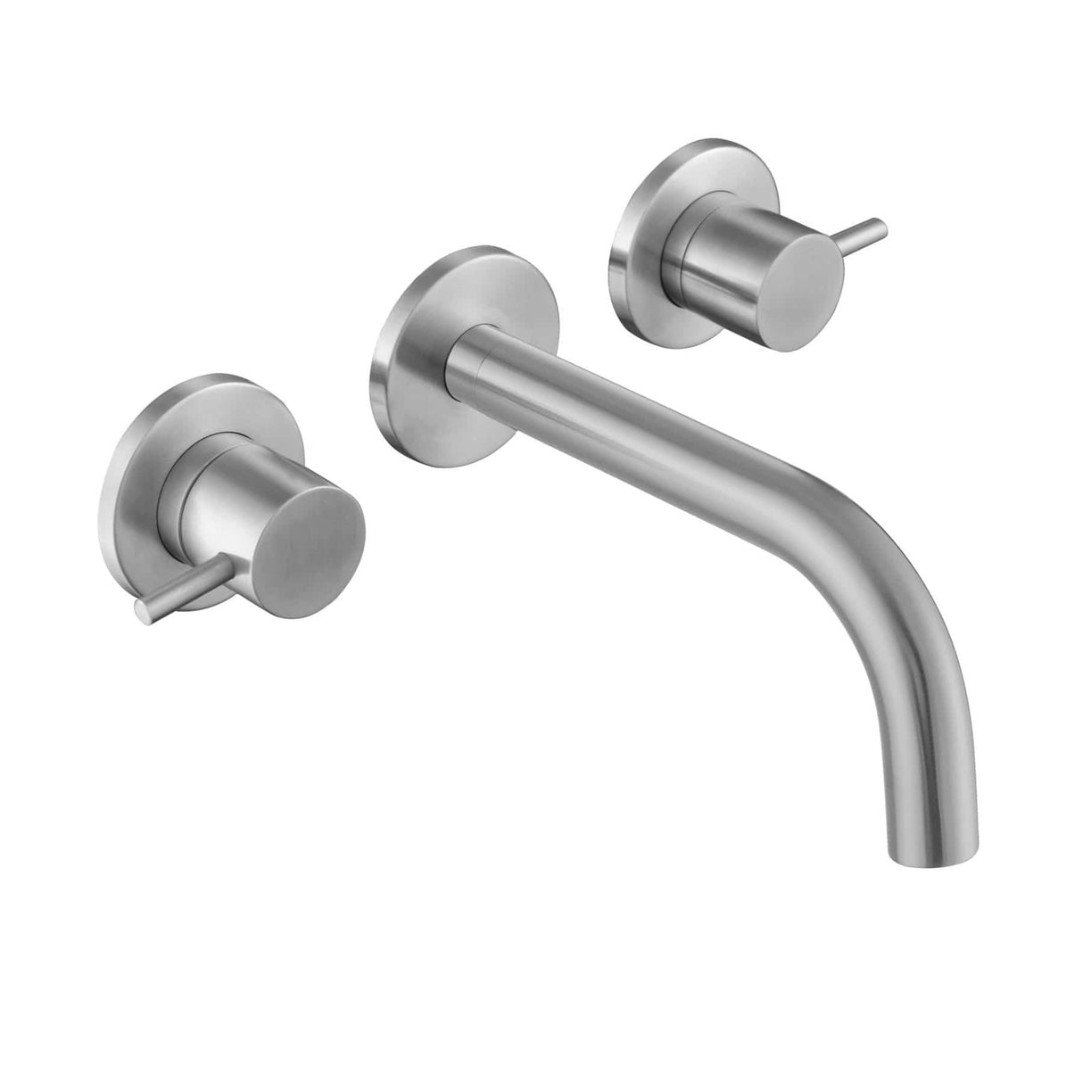 JTP Wall Mounted Basin Tap JTP Inox Stainless Steel Wall Mounted 3 Hole Basin Mixer Tap