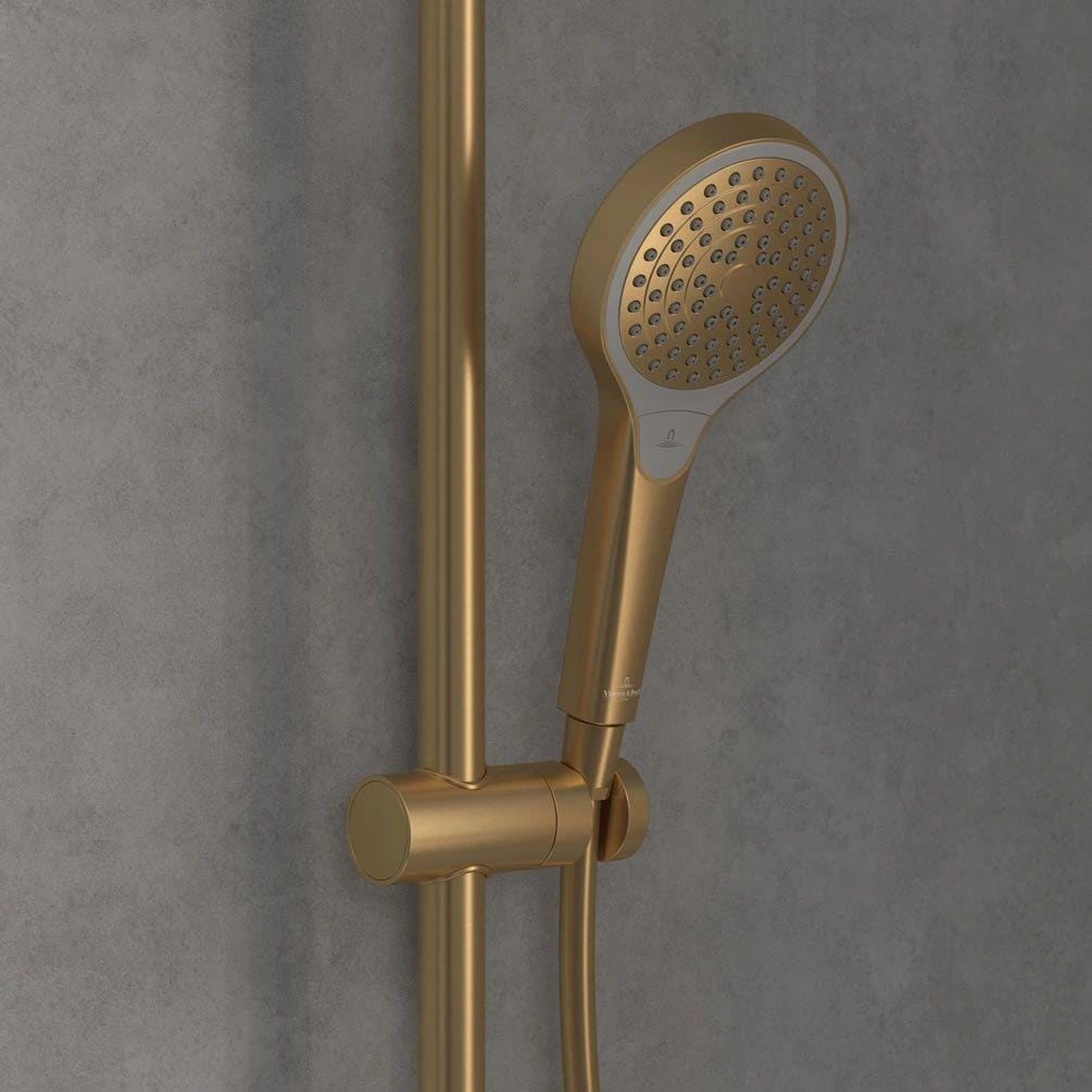 Villeroy & Boch Exposed Shower Set Villeroy & Boch Verve Exposed Shower Valve Set with Adjustable Riser, Fixed Head and Handset