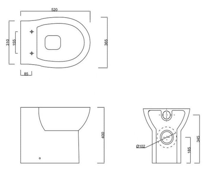 Aquarius Back To Wall Toilet Aquarius QualEco Back To Wall Rimless Toilet with Soft Close Seat