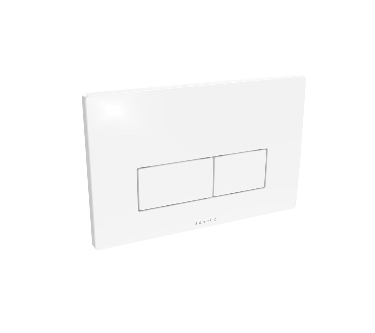 Saneux Flush Plate Gloss White Saneux FLUSHE 2.0 Square Flush Plate