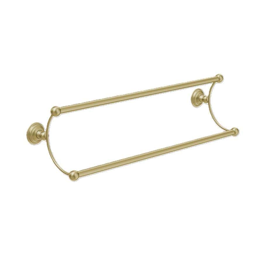Crosswater Towel Rails and Rings Brushed Brass Crosswater Belgravia 600mm Double Towel Rail