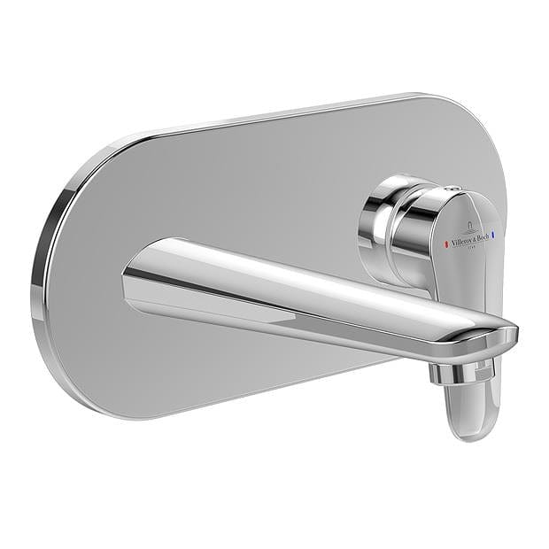 Villeroy & Boch Wall Mounted Basin Tap Villeroy & Boch O.Novo Start Wall Mounted Single Lever Basin Mixer Tap in Chrome