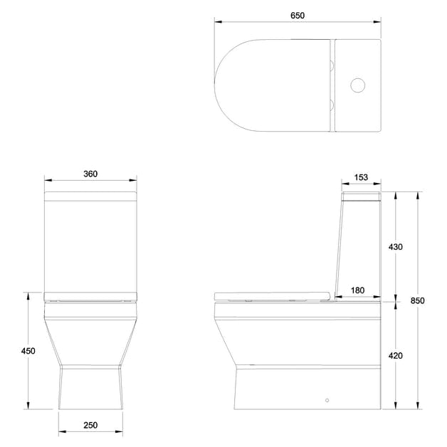 Britton Close Coupled Toilet Britton Curve2 Close Coupled Rimless Toilet with Soft Close Seat