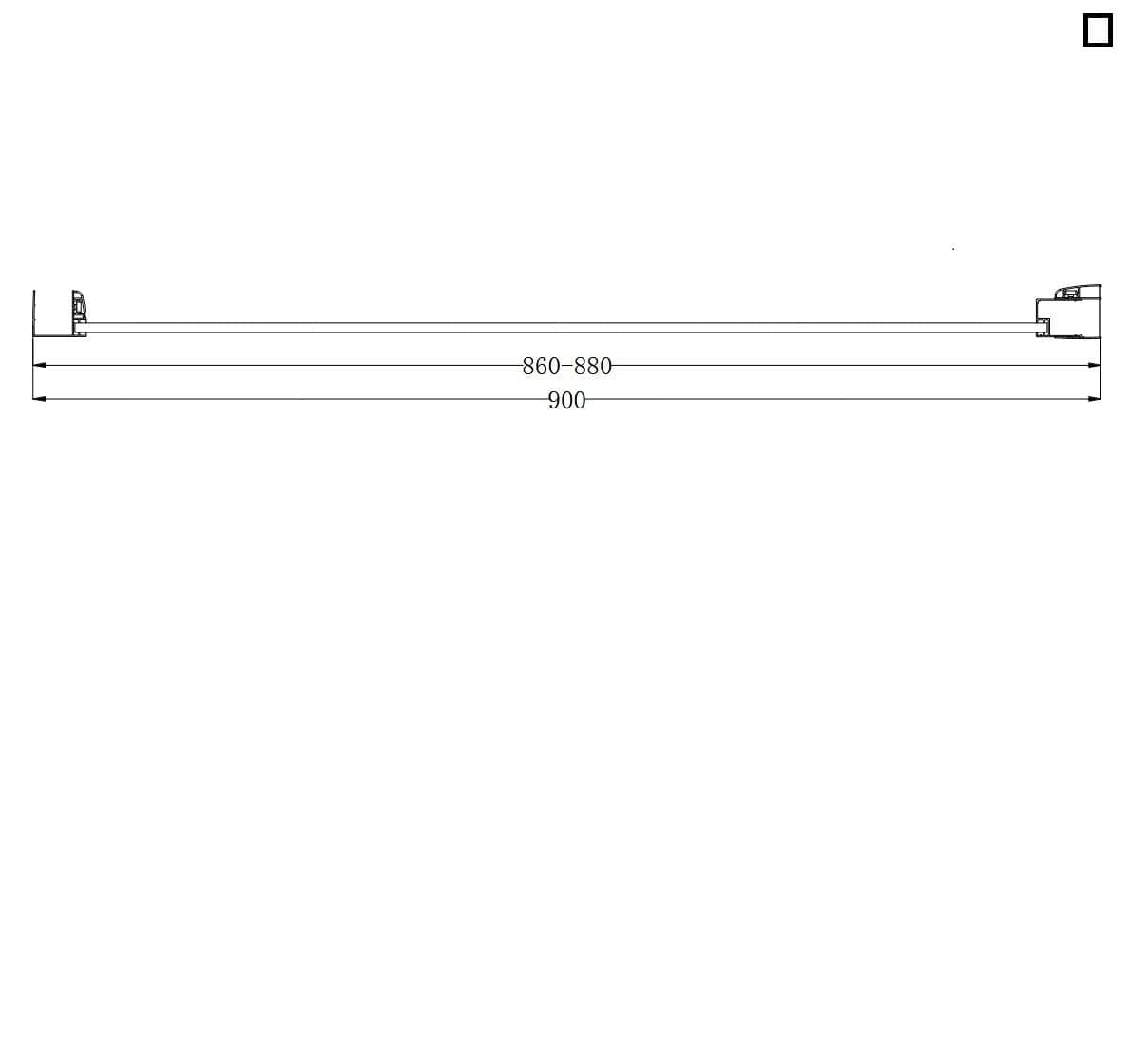 Eastbrook Side Panel Eastbrook Corniche 2000 8mm Side Panel for Hinged Doors