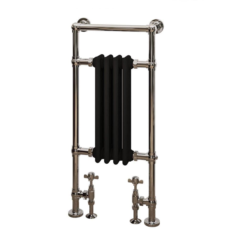 Eastbrook Insert Radiator 960 x 429 / Dual Fuel Eastbrook Avon Straight Vertical Traditional Radiator in Chrome/Matt Black