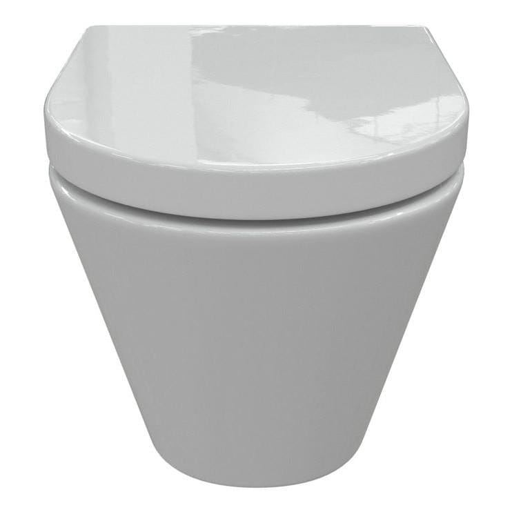 Aquarius Bathrooms Wall Hung Toilet Aquarius Emma Rimless Wall Hung Toilet with Soft Close Seat