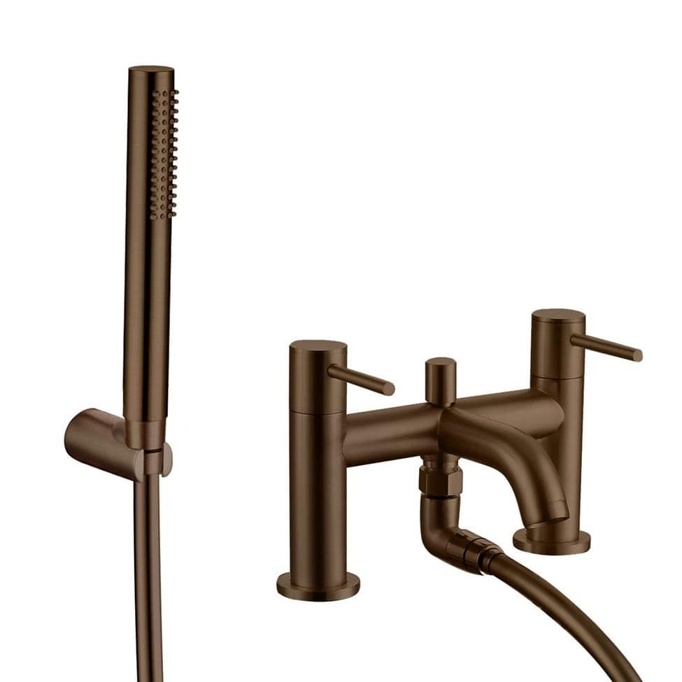 Aquarius Bath Shower Mixer Brushed Bronze Aquarius RF-Series Bath Shower Mixer with Shower Kit
