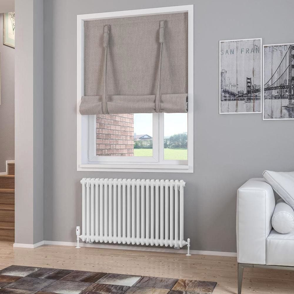 Eastbrook Column Radiator 600 x 1010 / Dual Fuel Eastbrook Rivassa Traditional 2 Column Radiator in Gloss White