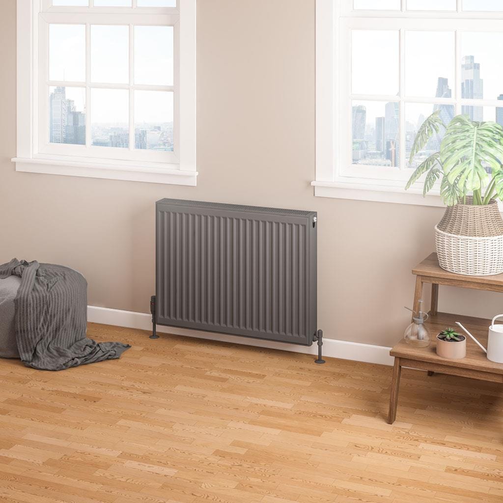 Aquarius Type 22 600 x 800mm Aquarius Type 22 Compact Panel Radiator in Matt Anthracite