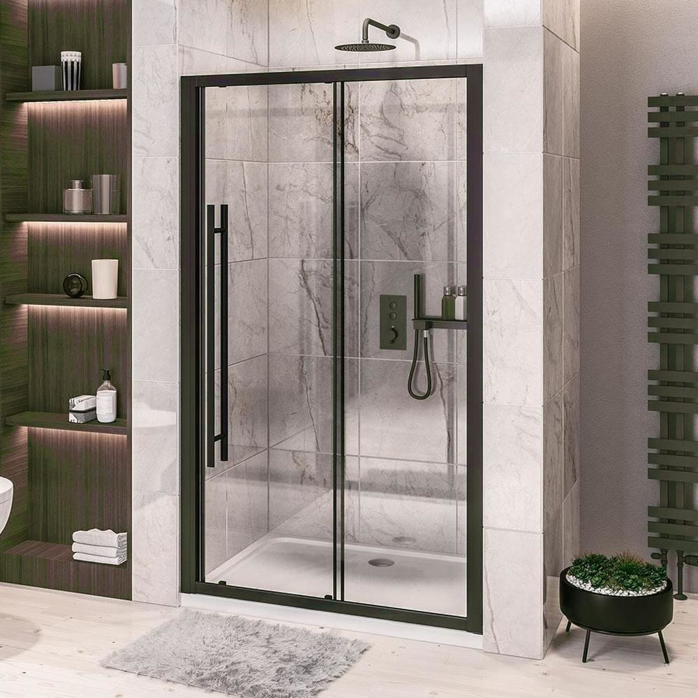 Eastbrook Sliding Shower Door Matt Black / 1500mm Eastbrook Vantage 2000 Sliding Shower Door