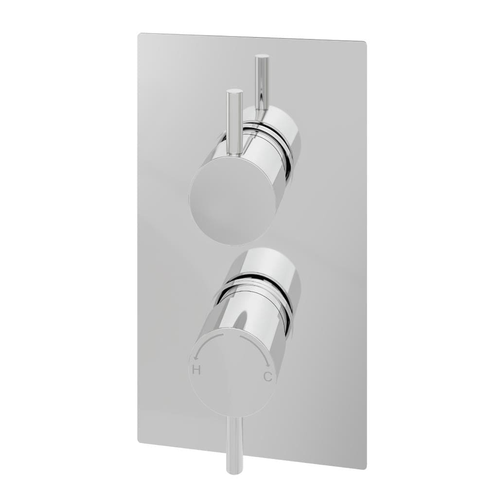 Aquarius Concealed Shower Valve Chrome Aquarius Modern Round Thermostatic Two Way Concealed Shower Valve