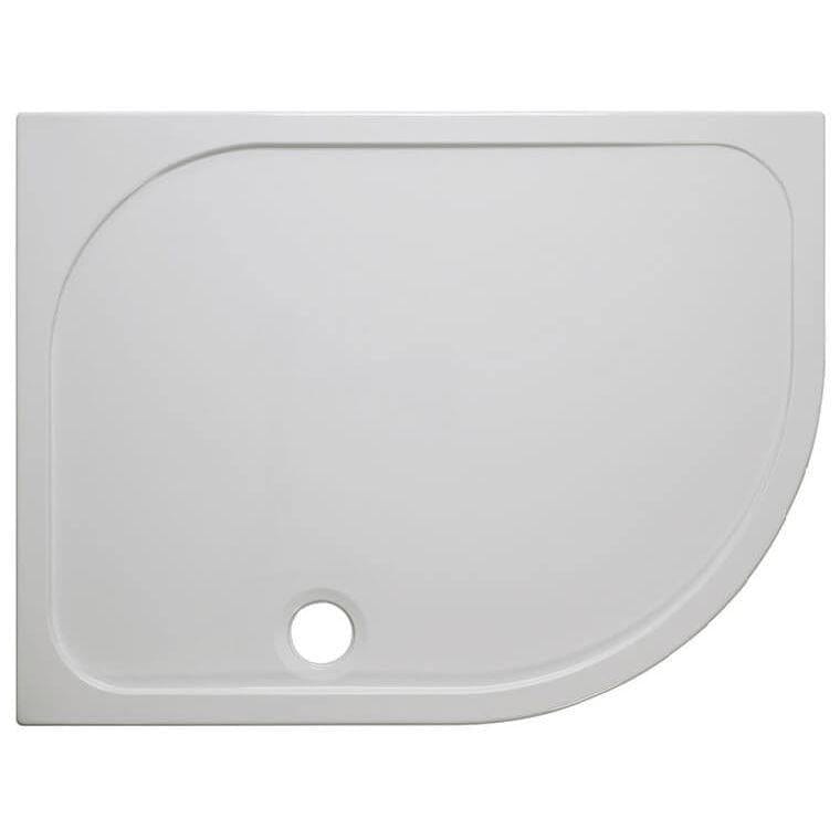 Crosswater Quadrant Shower Tray 800 x 1200mm / Right Hand Crosswater Offset Quadrant Stone Resin Shower Tray