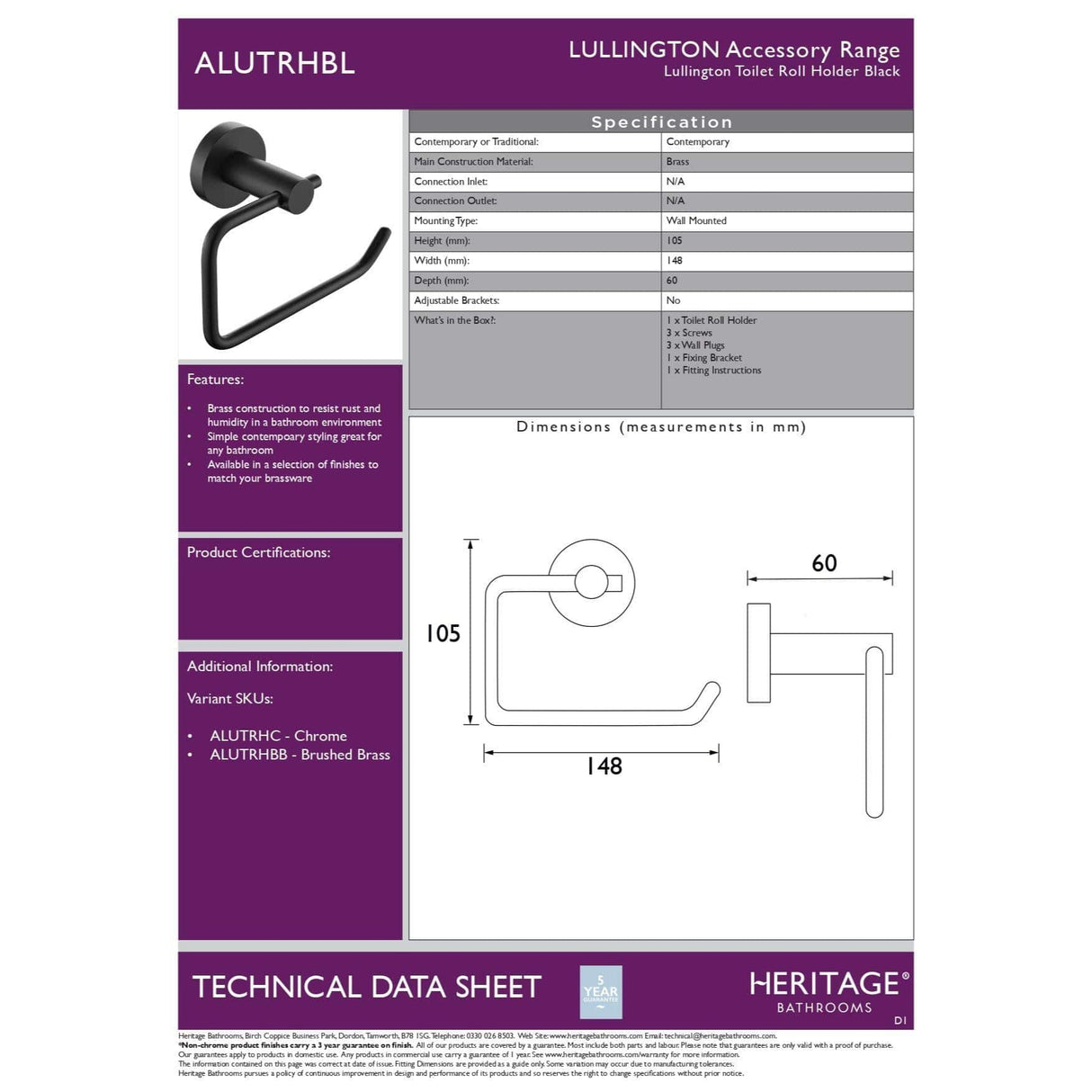 Heritage Toilet Roll Holder Heritage Lullington Toilet Roll Holder
