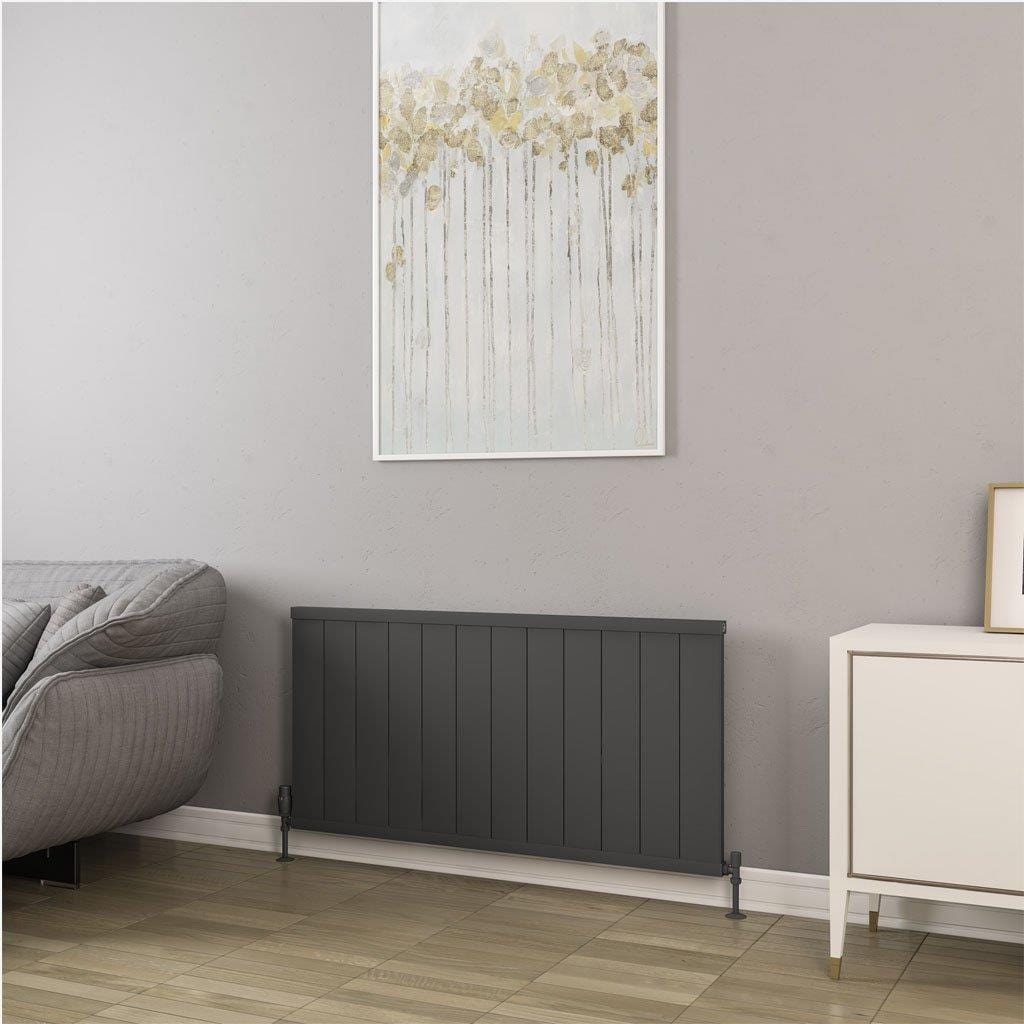 Eastbrook Panel Radiator 600 x 1210mm / Matt Anthracite Eastbrook Kingswood Slimline Horizontal Aluminium Radiator
