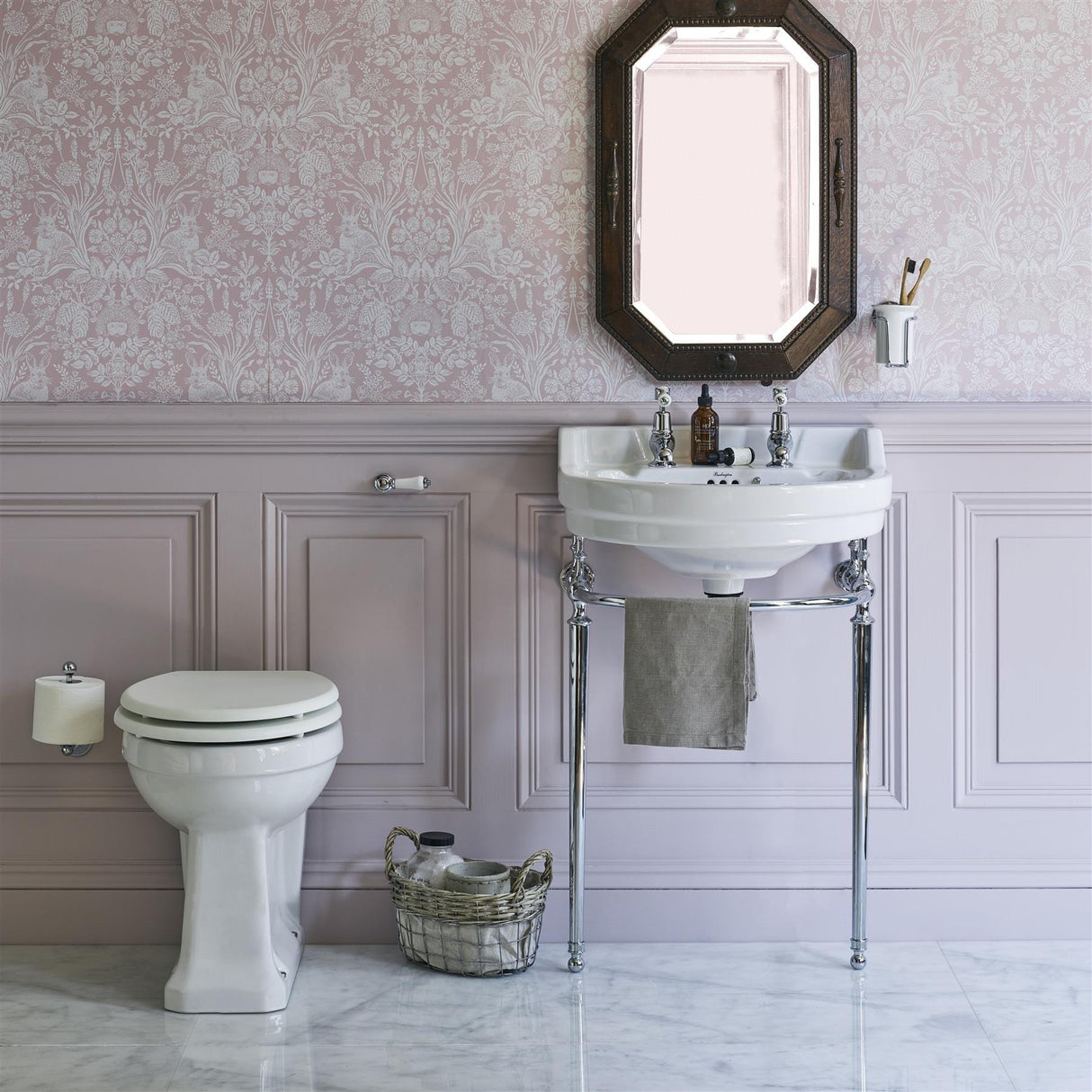 Burlington Back to Wall Toilet Burlington Back To Wall Traditional Toilet in White