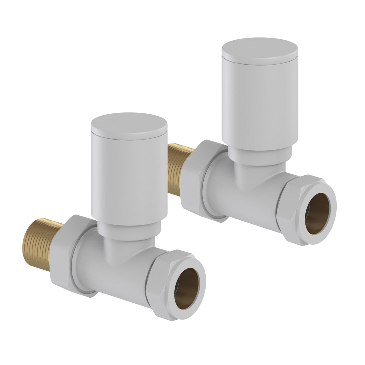 Tissino Radiator Valve Mont Blanc Tissino Straight Manual Radiator Valves (Pair)