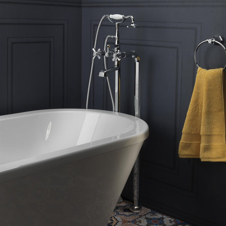 Sagittarius Freestanding Bath Filler Sagittarius Fitzgerald Floor Standing Bath Shower Mixer and Kit in Chrome