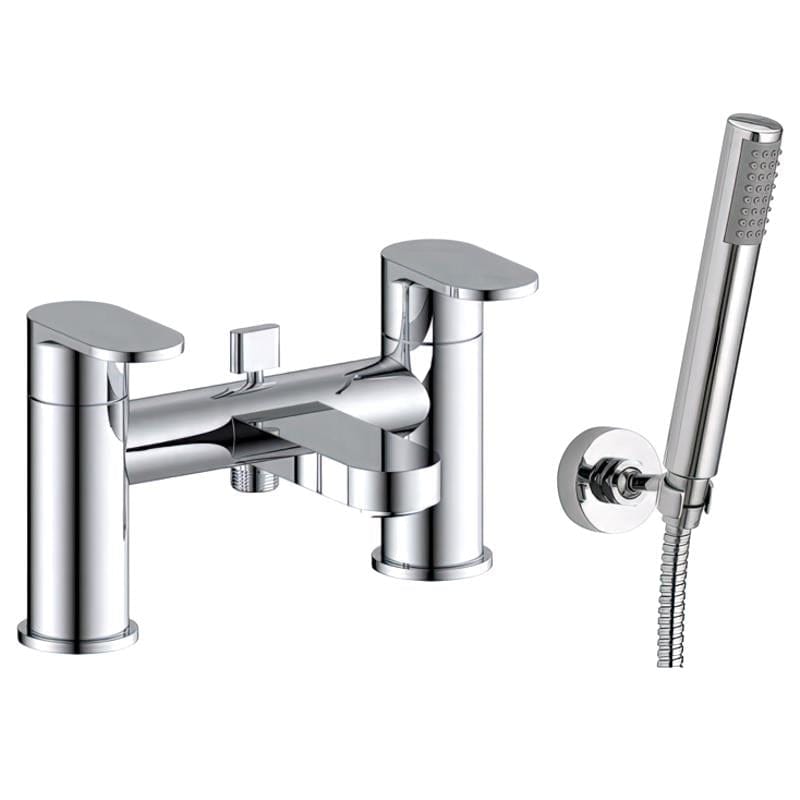 Imex Bath Shower Mixer Imex Ivan Bath Shower Mixer Tap with Hose Handset and Wall Bracket in Chrome
