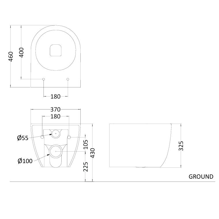 Crosswater Wall Hung Toilet Crosswater Glide II Short Projection Wall Hung Rimless Toilet with Quick Release Soft Close Seat