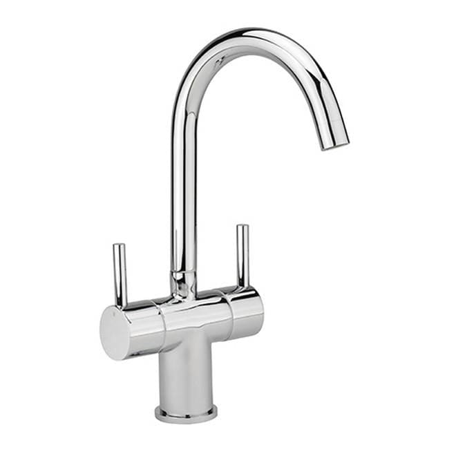 Sagittarius Mono Basin Tap Sagittarius Piazza Dual Lever Mono Basin Mixer Tap with Pop-Up Waste in Chrome