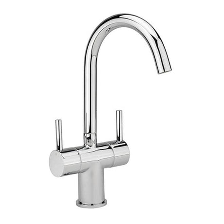 Sagittarius Mono Basin Tap Sagittarius Piazza Dual Lever Mono Basin Mixer Tap with Pop-Up Waste in Chrome