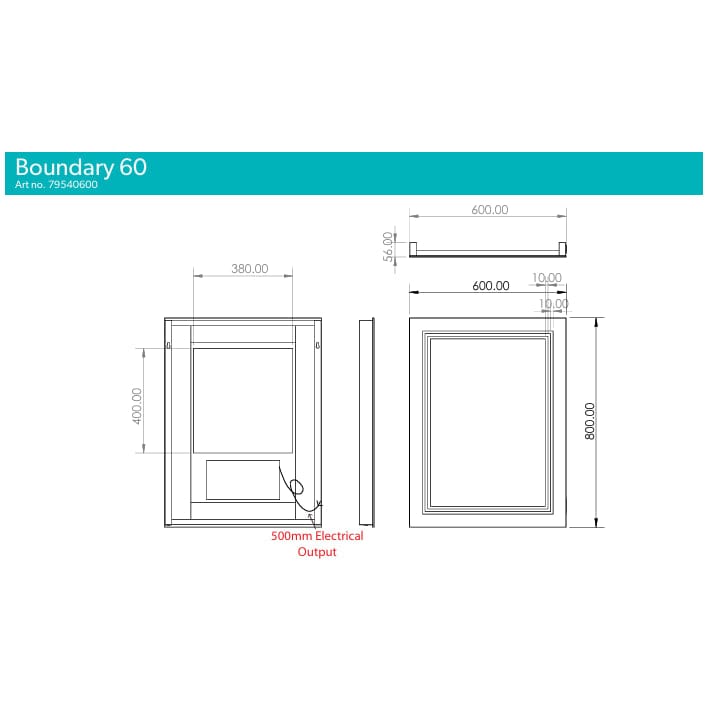 HiB Illuminated Mirror HiB Boundary LED Illuminated Border Mirror