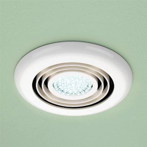 HiB Inline Turbo Fan White / Cool White LED HiB Cyclone Wet Room Inline Ceiling Fan