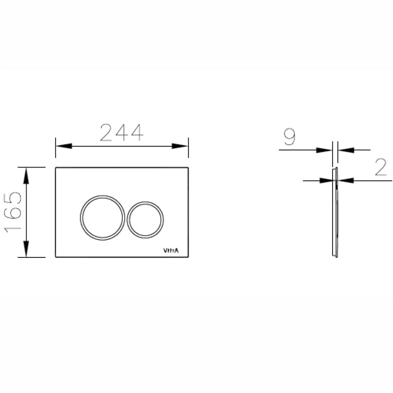Vitra Flush Plate VitrA Origin ABS Mechanical Flush Plate
