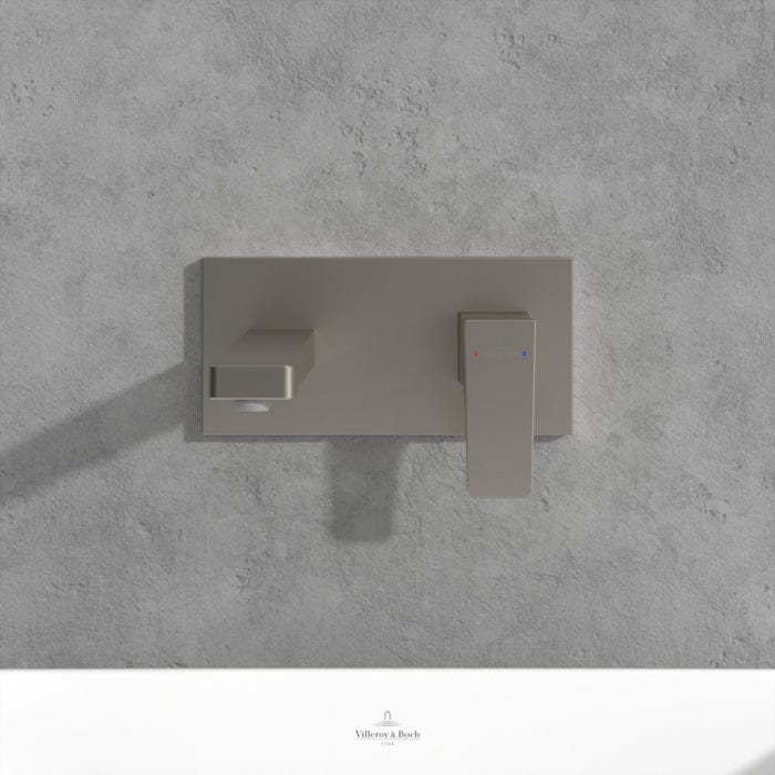 Villeroy & Boch Wall Mounted Basin Tap Villeroy & Boch Architectura Single Lever Basin Mixer Tap with Push Open Waste