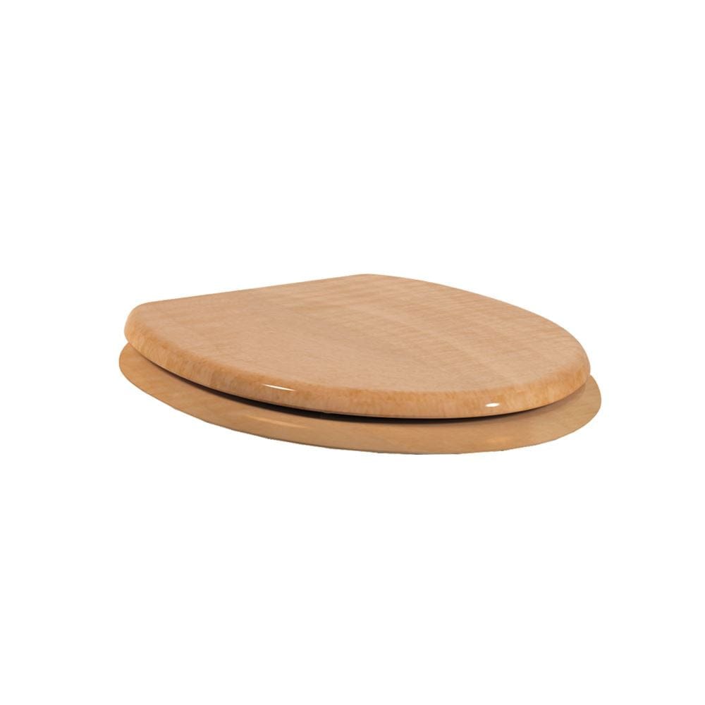 Imex Toilet Seat Wyndham Soft Close Toilet Seat with Chrome Fittings in Oak