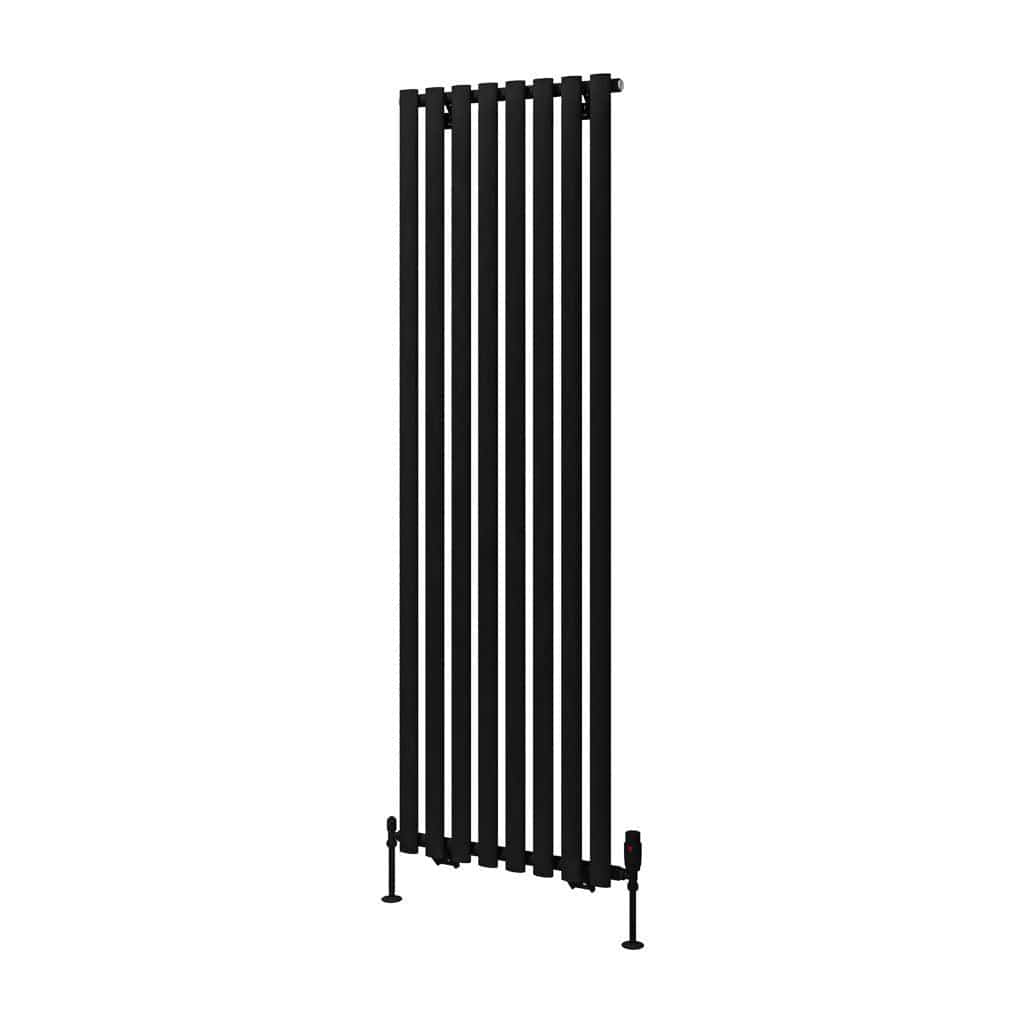 Eastbrook Designer Towel Radiator Eastbrook Tunstall Straight Vertical Designer Radiator in Matt Black