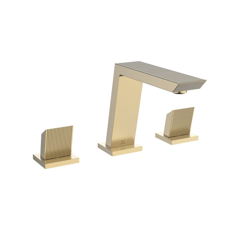 Crosswater 3 Tap Hole Basin Set Brushed Brass Crosswater Limit 3 Hole Basin Mixer Tap