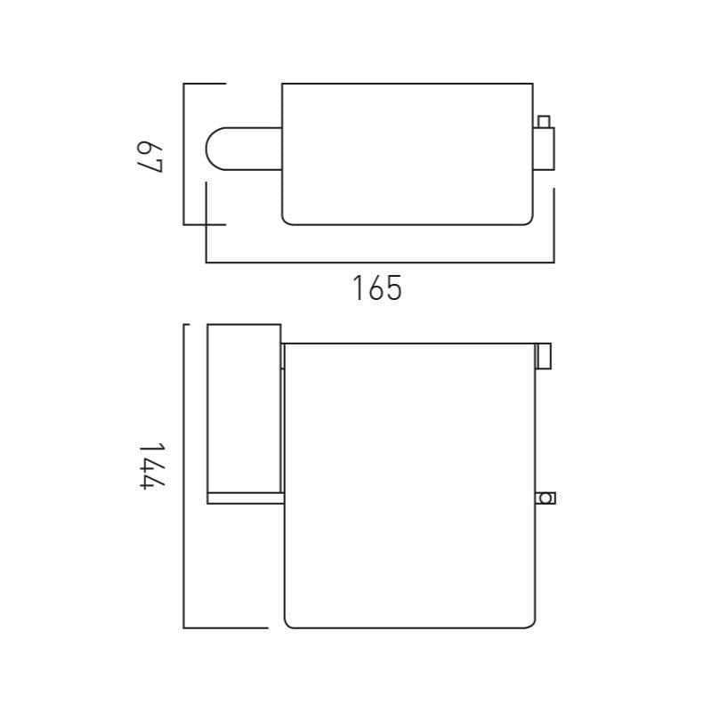 Vado Toilet Roll Holder Vado Photon Covered Toilet Roll Holder in Chrome