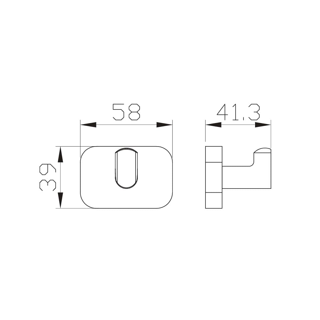 Eastbrook Robe Hook Eastbrook Asti Curved Robe Hook