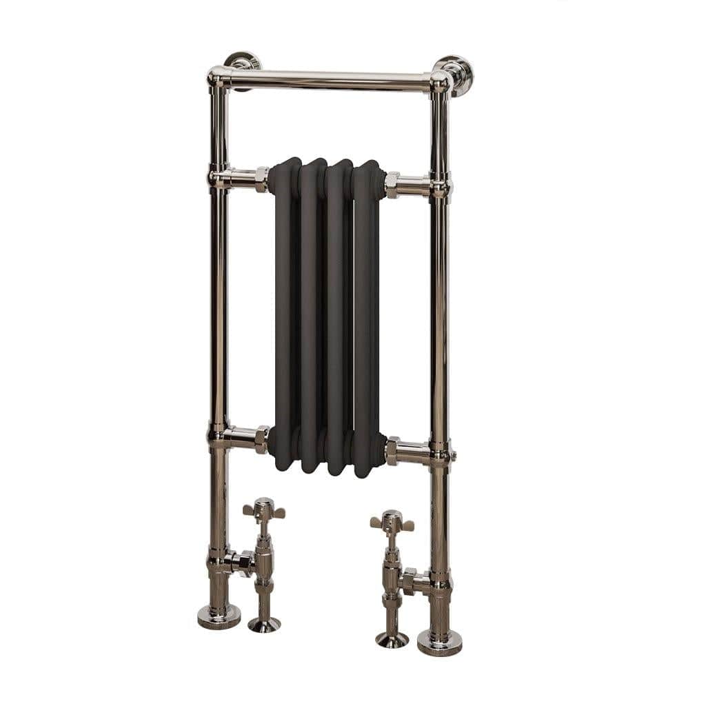 Eastbrook Insert Radiator 960 x 429 / Dual Fuel Eastbrook Avon Straight Vertical Traditional Radiator in Chrome/Matt Anthracite