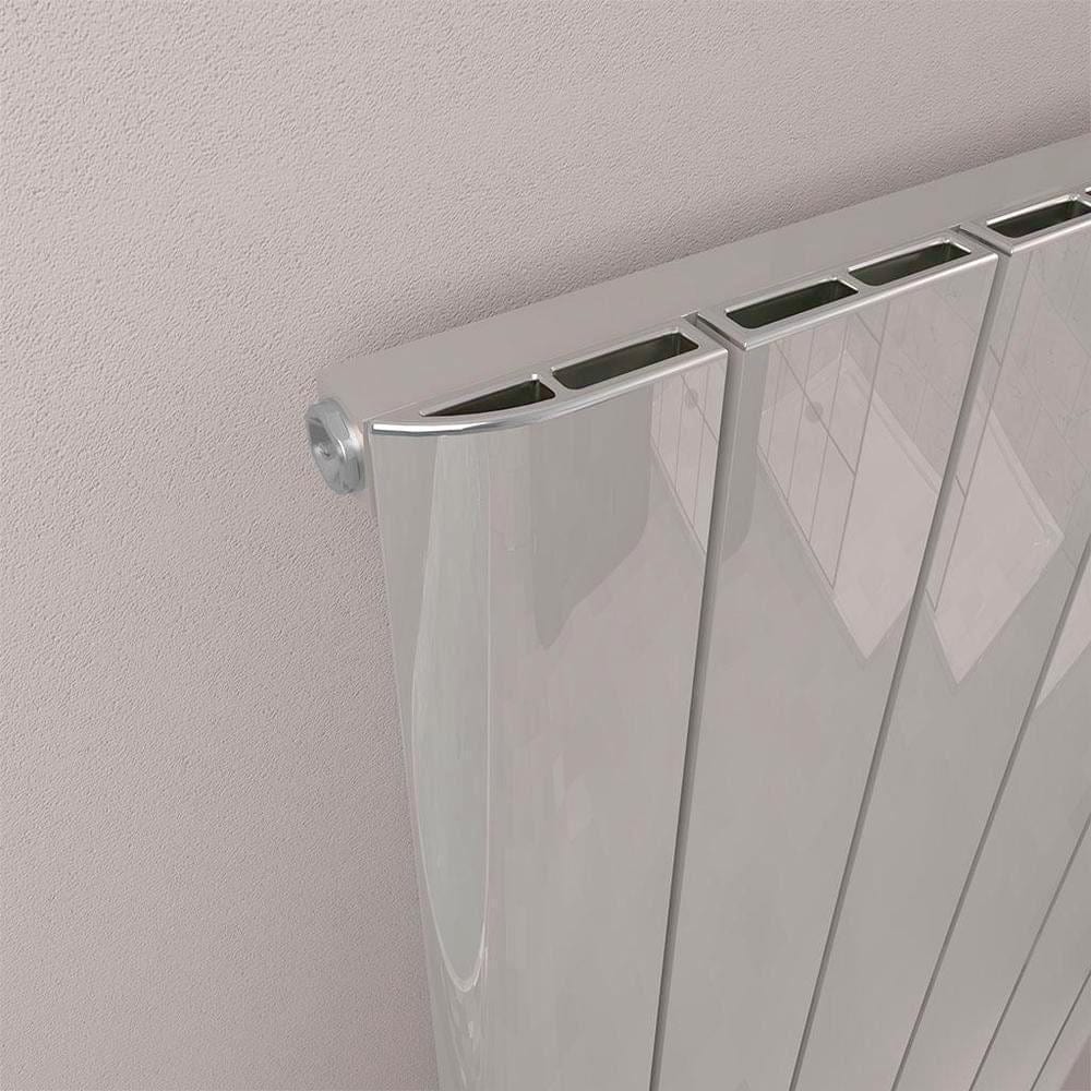 Eastbrook Peretti Straight Vertical Aluminium Radiator in Polished Aluminium