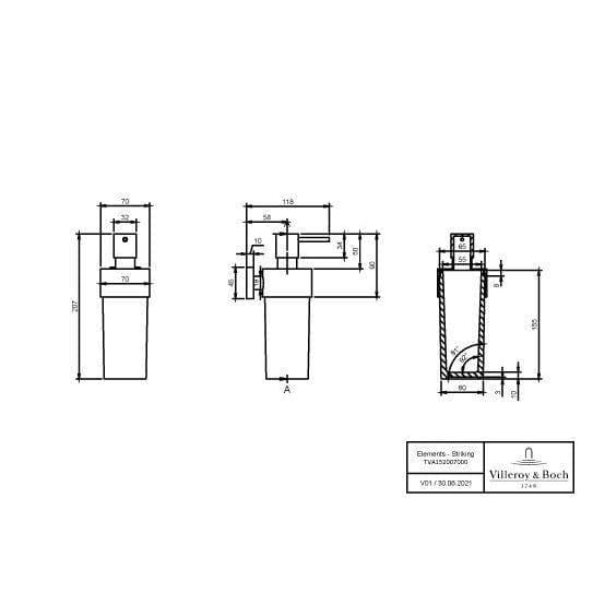Villeroy & Boch Soap Dispenser Villeroy & Boch Elements - Striking Soap Dispenser