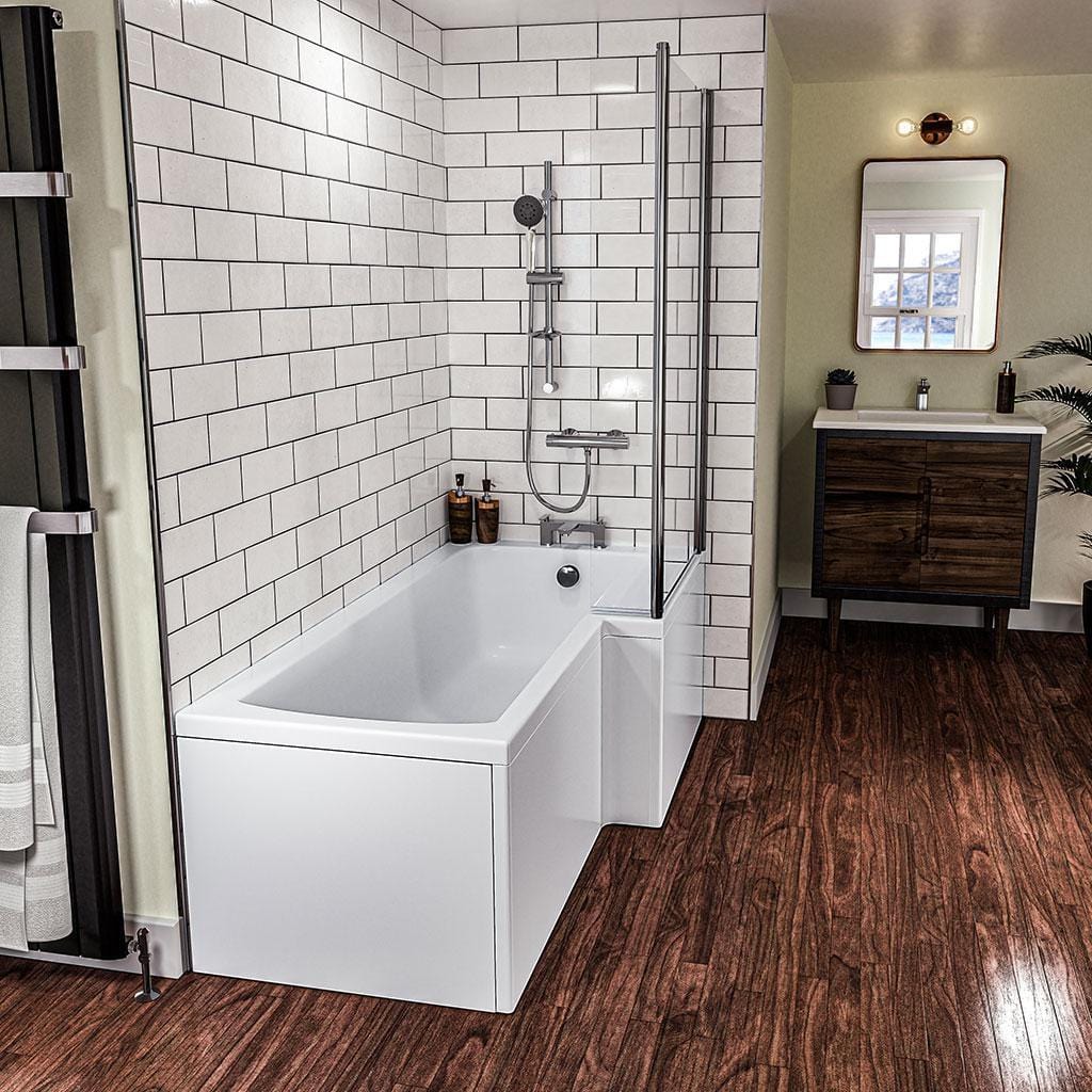 Eastbrook L-Shaped Shower Bath Eastbrook Shannon L-Shape Shower Bath