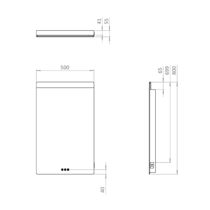 Crosswater Illuminated Mirror Crosswater Glide II LED Illuminated Mirror