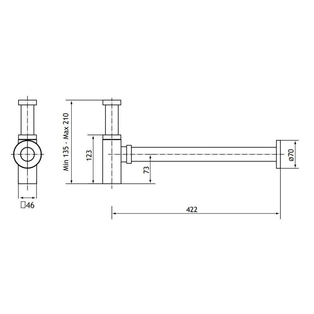 Aquarius Bottle Trap Aquarius Modern Square Bottle Trap