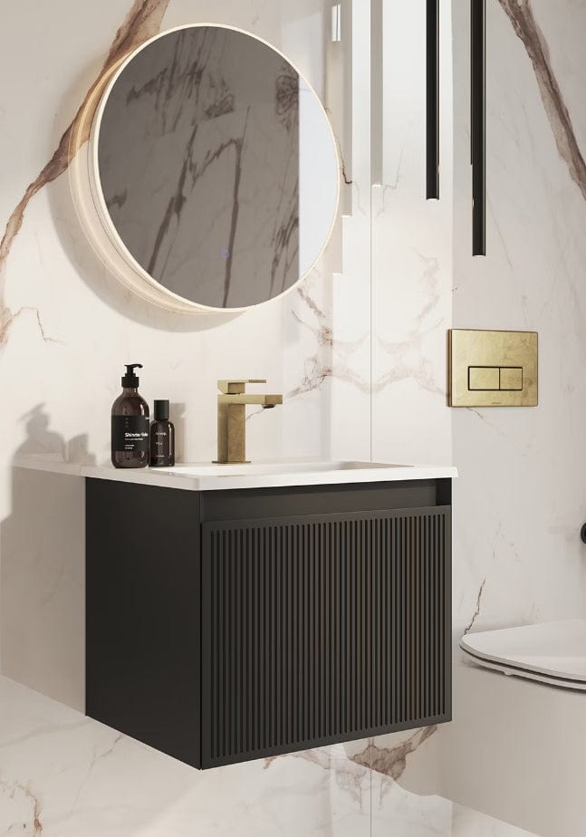 Saneux Wall Mounted Vanity Unit Saneux Monument Vanity Unit With Basin - 500 x 360mm - One Drawer - Wall Mounted