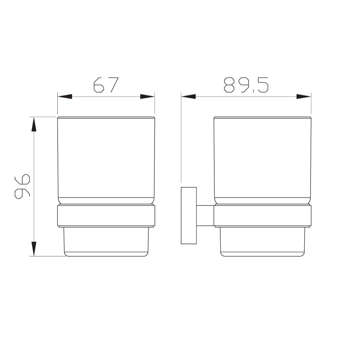 Eastbrook Toothbrush Holder Eastbrook Asti Single Tumbler and Holder