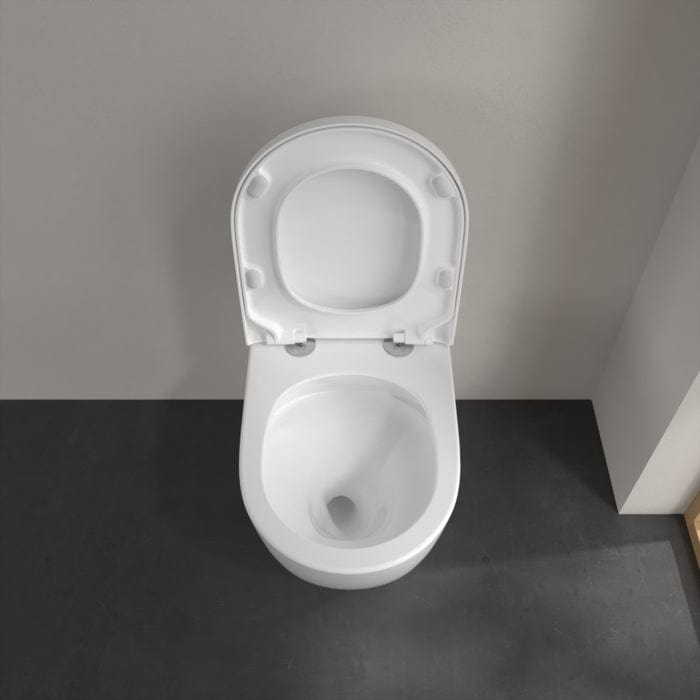 Villeroy & Boch Back to Wall Toilet Villeroy & Boch Subway 3.0 Rimless Back to Wall Toilet with Soft Close Seat