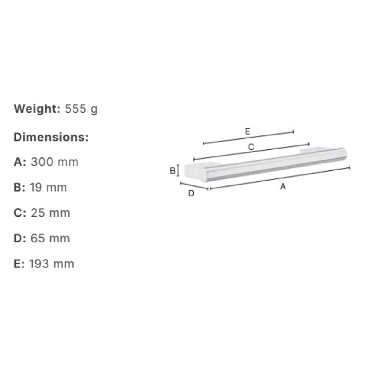 Smedbo Grab Rail/Bar Smedbo Air Grab Bar in Chrome
