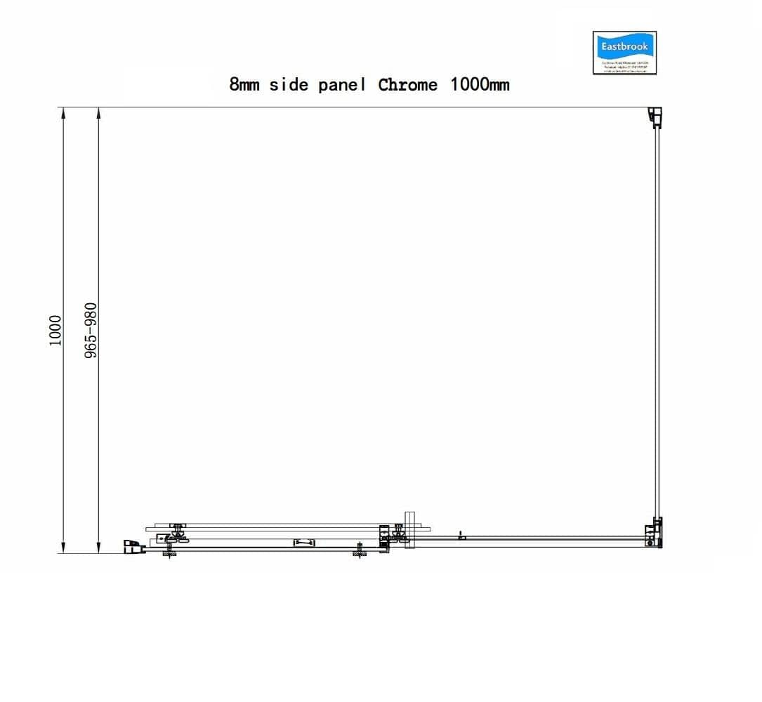 Eastbrook Side Panel Eastbrook Corniche 2000 8mm Side Panel for Sliding Doors