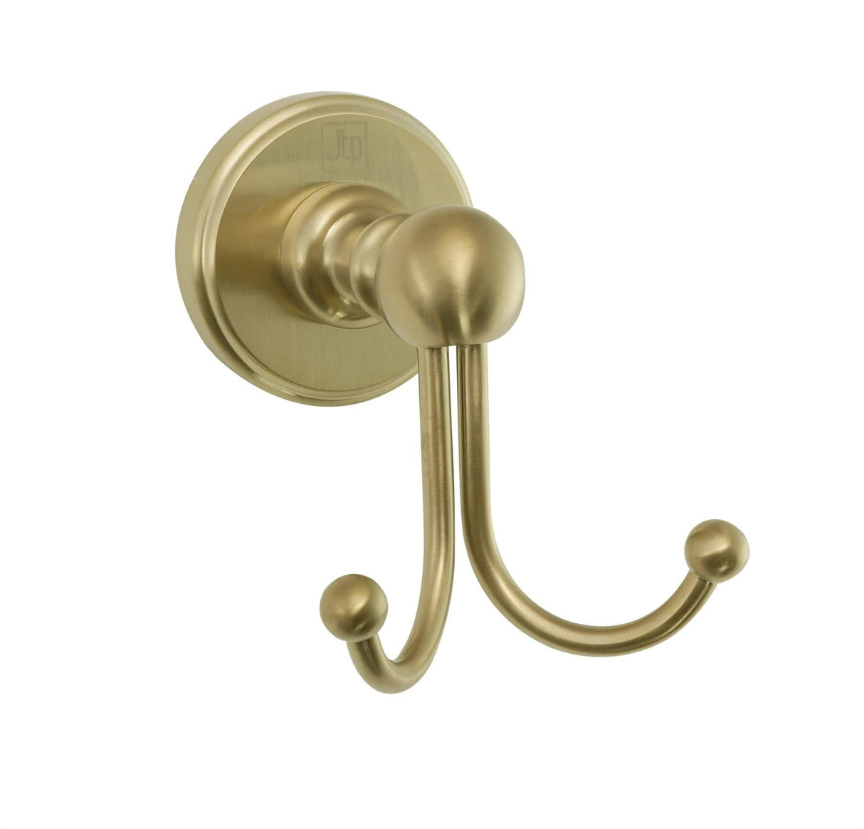 JTP Robe Hook Brushed Brass JTP Grosvenor Double Robe Hook