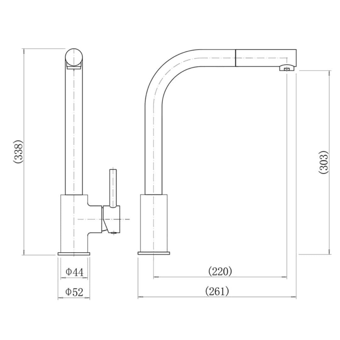 Aquarius Kitchen Tap Aquarius TrueCook - Series 3 - Single Lever Kitchen Mixer Tap