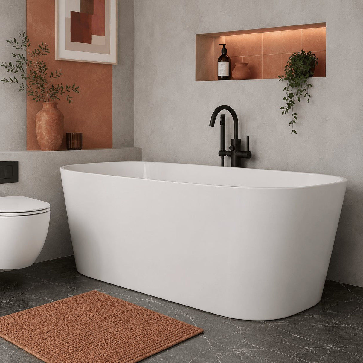 Tissino Modern Freestanding Bath Tissino Matera Acrylic Freestanding Bath